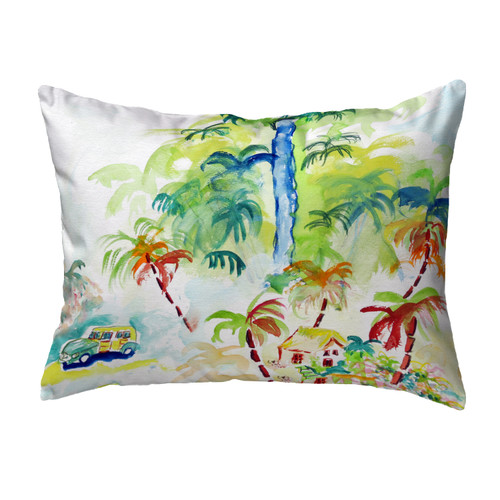 Betsy Drake Colorful Palms No Cord Pillow 16x20 Main image