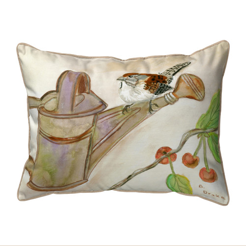 Betsy Drake Carolina Wren Bird Extra Large 20 X 24 Indoor / Outdoor Pillow Main image