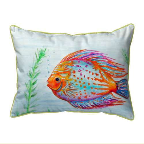 Betsy Drake Orange Fish Extra Large Zippered Pillow 20x24 Main image