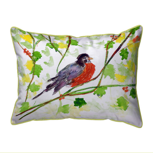 Betsy Drake Robin Red Breast Extra Large 20 X 24 Indoor / Outdoor Pillow Main image