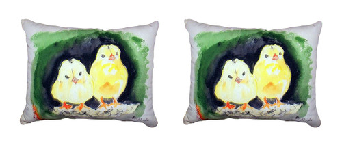 Pair of Betsy Drake Chicks No Cord Pillows 16 Inch X 20 Inch Main image