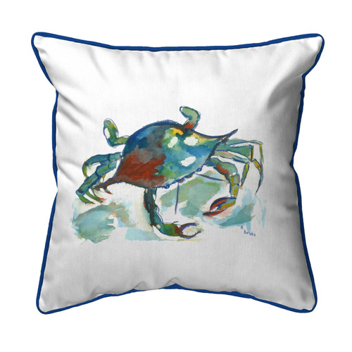 Betsy Drake Betsy's Crab Extra Large 22 X 22 Indoor / Outdoor White Pillow Main image