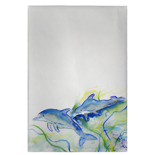 Betsy Drake Betsy's Dolphins Guest Towel Main image