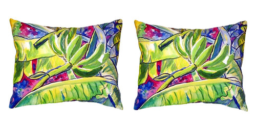 Pair of Betsy Drake Bananas No Cord Pillows 16 Inch X 20 Inch Main image