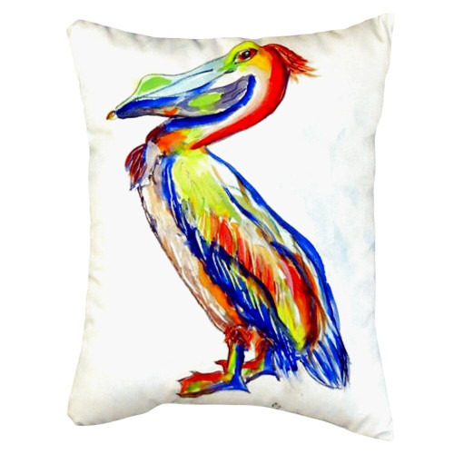 Pair of Betsy Drake Sylvester Pelican Small Pillows 11 Inch X 14 Inch Main image