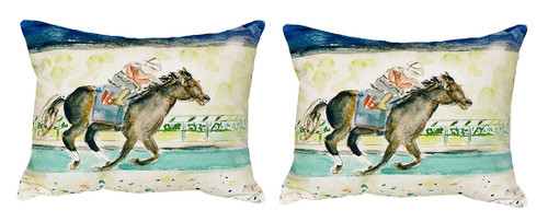 Pair of Betsy Drake Derby Winner No Cord Pillows 16 Inch X 20 Inch Main image