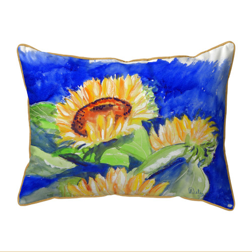 Betsy Drake Gold Rising Sunflower Small Pillow 11x14 Main image
