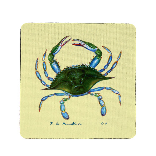 Betsy Drake Blue Crab Neoprene Coaster Set of 4 Main image