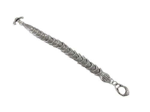 Chrome Plated Snake Link Toggle Clasp Bracelet Main image