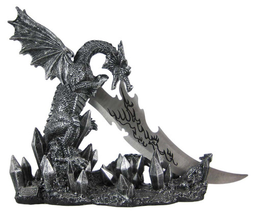 Wicked Fire Dragon Fantasy Knife and Holder Dagger Main image