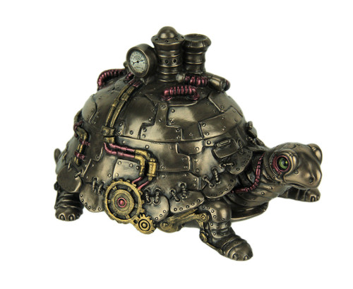 Amazingly Detailed Steampunk Tortoise Trinket Box Main image