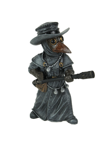 Steampunk Plague Doctor Cast Resin Statue - 5.5 Inches Tall - Hand Painted Main image