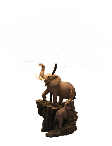 Elephants on Expedition Sculptural Table Lamp Base Main image