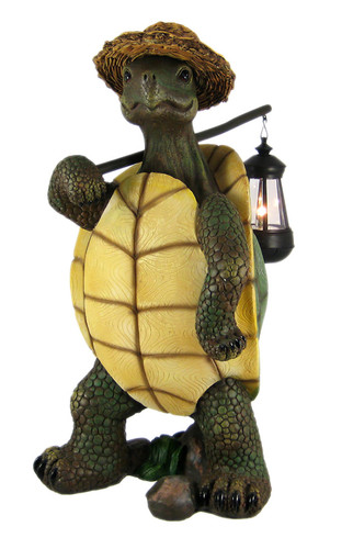 Funny Country Turtle W/ Lantern Statue Outdoor Figure Main image