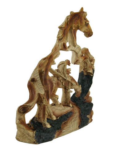 Trail's End Decorative Faux Carved Wood Look Statue 7 in. Additional image