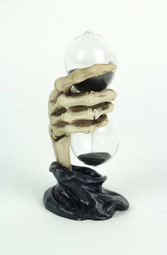 Creepy Skeleton Hand Bone Finish Hourglass Sand Timer Additional image