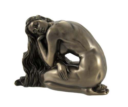Bronzed Nude Female Posed Kneeling Main image