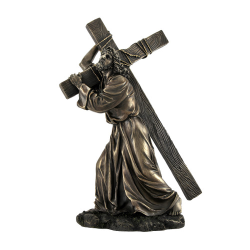 Bronzed Jesus on the Way to Calvary Statue Main image