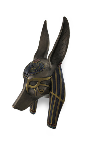 Mask of Anubis the Jackal God Sculptured Wall Hanging Additional image