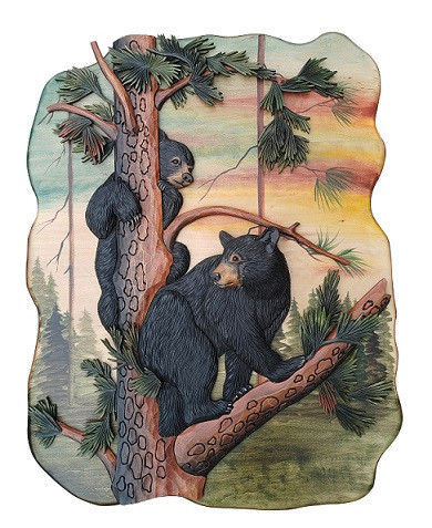 Delightful Bear Play Wall Art – 23" x 30" Wildlife Decor Main image
