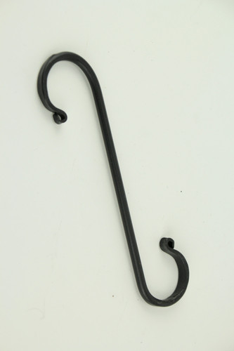 Hand Forged Large Wrought Iron S Hooks Primitive Country Decor Set of 6 Additional image