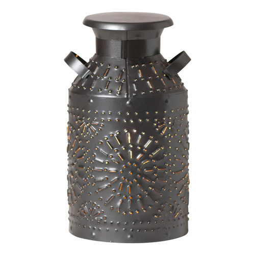 Smokey Black Milk Can Accent Light Lamp 9.75 inch Farmhouse Table Decor Main image