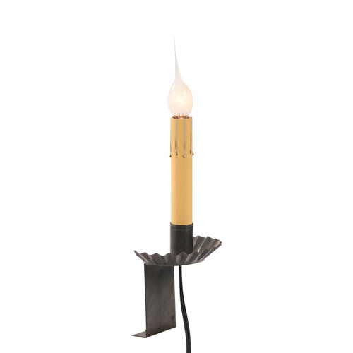 Raised Crimped Window Sill Accent Lamp 10in Kettle Black Metal Indoor Corded Main image