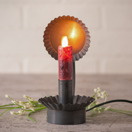 Lodge Chamberstick Candle Holder 8 in Kettle Black Metal for Electric Taper Additional image