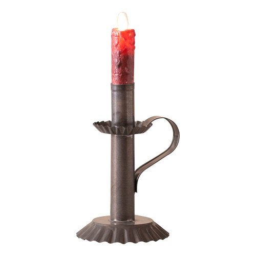 Kettle Black Metal Candlestick Holder 7in Electric Taper Candle Stand Indoor Main image