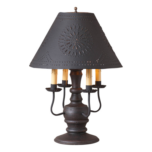 Cedar Creek Lamp in Americana Black with Shade Main image