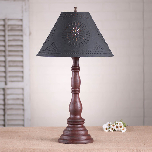 Davenport Lamp in Americana Red with Shade Additional image