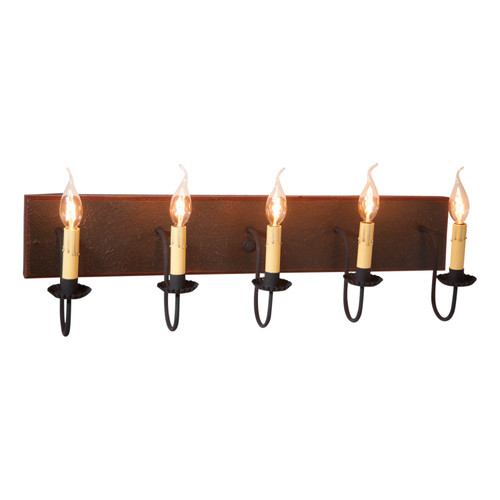 Five Arm Vanity Light in Espresso with Salem Brick Additional image