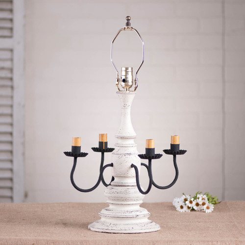 Harrison Lamp Base in Vintage White Additional image