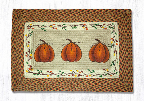 Earth Rugs PP-222 Harvest Pumpkin Oblong Patch 20" x 30" Main image