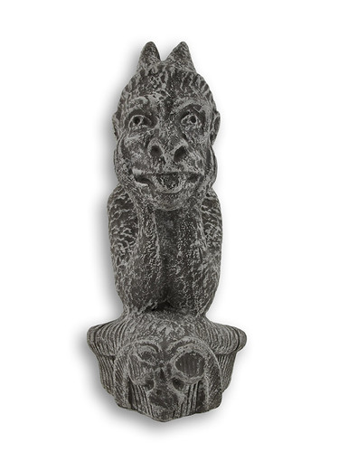 Notre Dame Gargoyle Concrete Statue Grey Gothic Freestanding 12 Inch Tall Additional image