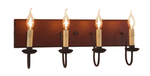 Four Arm Vanity Light in Plantation Red Main image