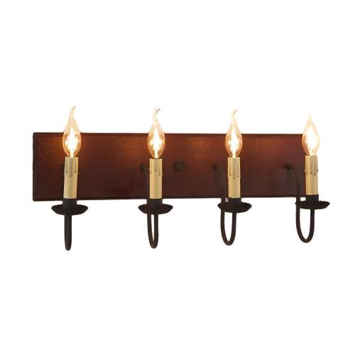 Four Arm Vanity Light in Plantation Red Main image