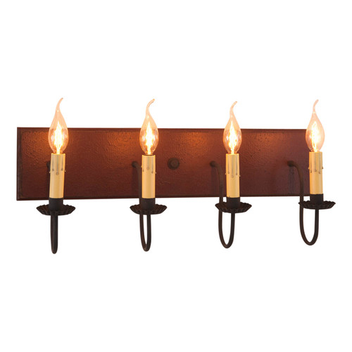 Four Arm Vanity Light in Plantation Red Additional image