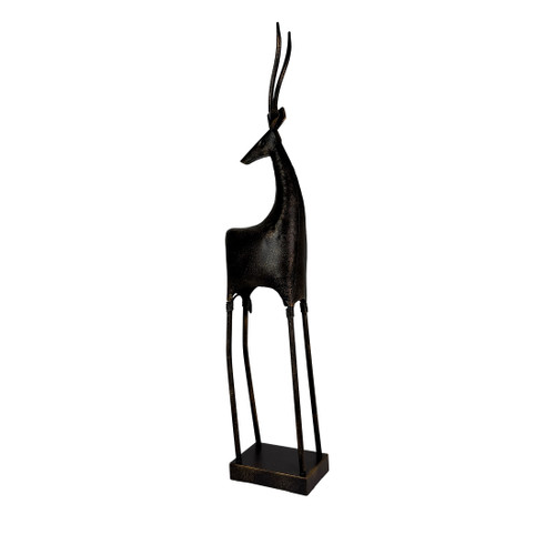 Gazelle Statue Abstract Bronze Metal Sculpture 31 in Tall Floor Decor Additional image