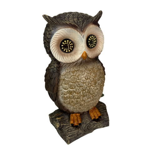 Solar Owl Figurine Light Outdoor LED Garden Statue Freestanding 11.75 to 13.5 In Main image