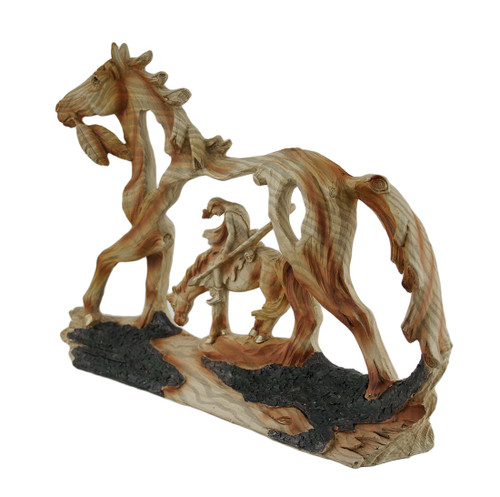 End of the Trail Classic Western Wood Look Statue Additional image