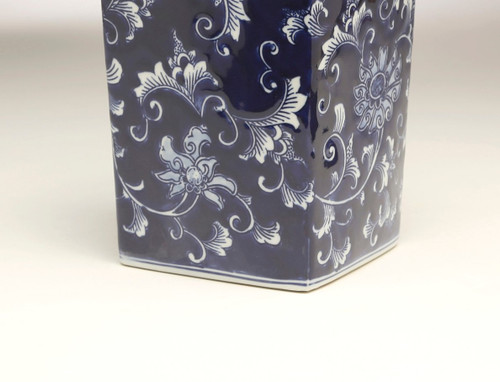 AA Importing 59948 12 Inch Square Blue & White Jar Additional image