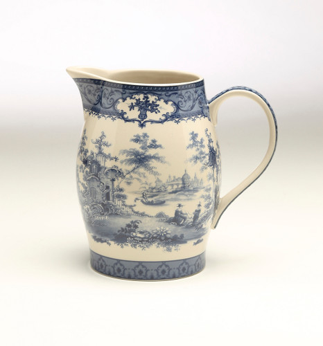 AAI Medium Porcelain Pitcher, Blue and Cream Main image