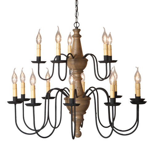 Harrison Two Tier Chandelier in Pearwood Main image
