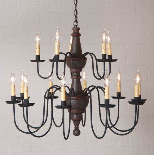 Harrison Two Tier Chand. in Espresso with Salem Brick Additional image