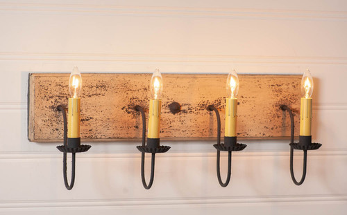 Irvins Country Tinware 4-Light Vanity Light in Hartford Buttermilk Additional image