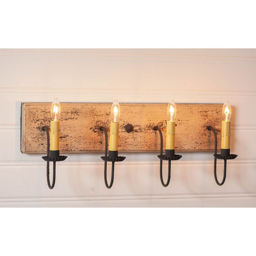 Irvins Country Tinware 4-Light Vanity Light in Hartford Buttermilk Additional image