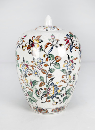 AA Importing 12" Ginger Jar, Bird and Floral Design Main image