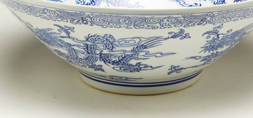 AA Importing 59818 16 Inch Blue & White Bowl Additional image