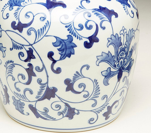 AA Importing 59779 9 Inch Blue & White Ginger Jar Additional image